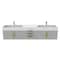 Castello Usa Amazon 84-inch Gray Vanity Set with White Top and Gold Handles CB-MC-84G-GLD-2056-WH - alternate 3